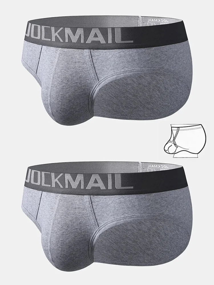 2 Pack Men's Sexy Cotton Support Contour Pouch Briefs
