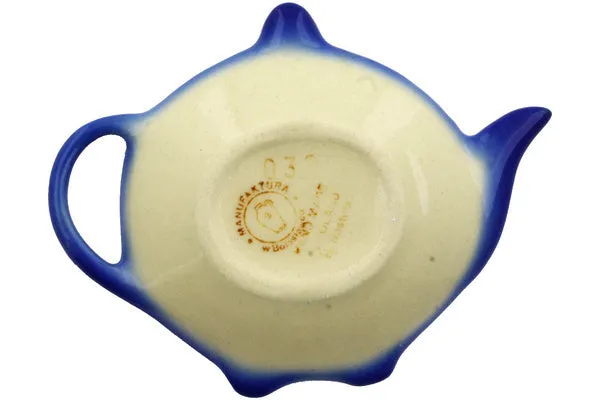 4" Tea Bag or Lemon Plate - Wave Of Flowers