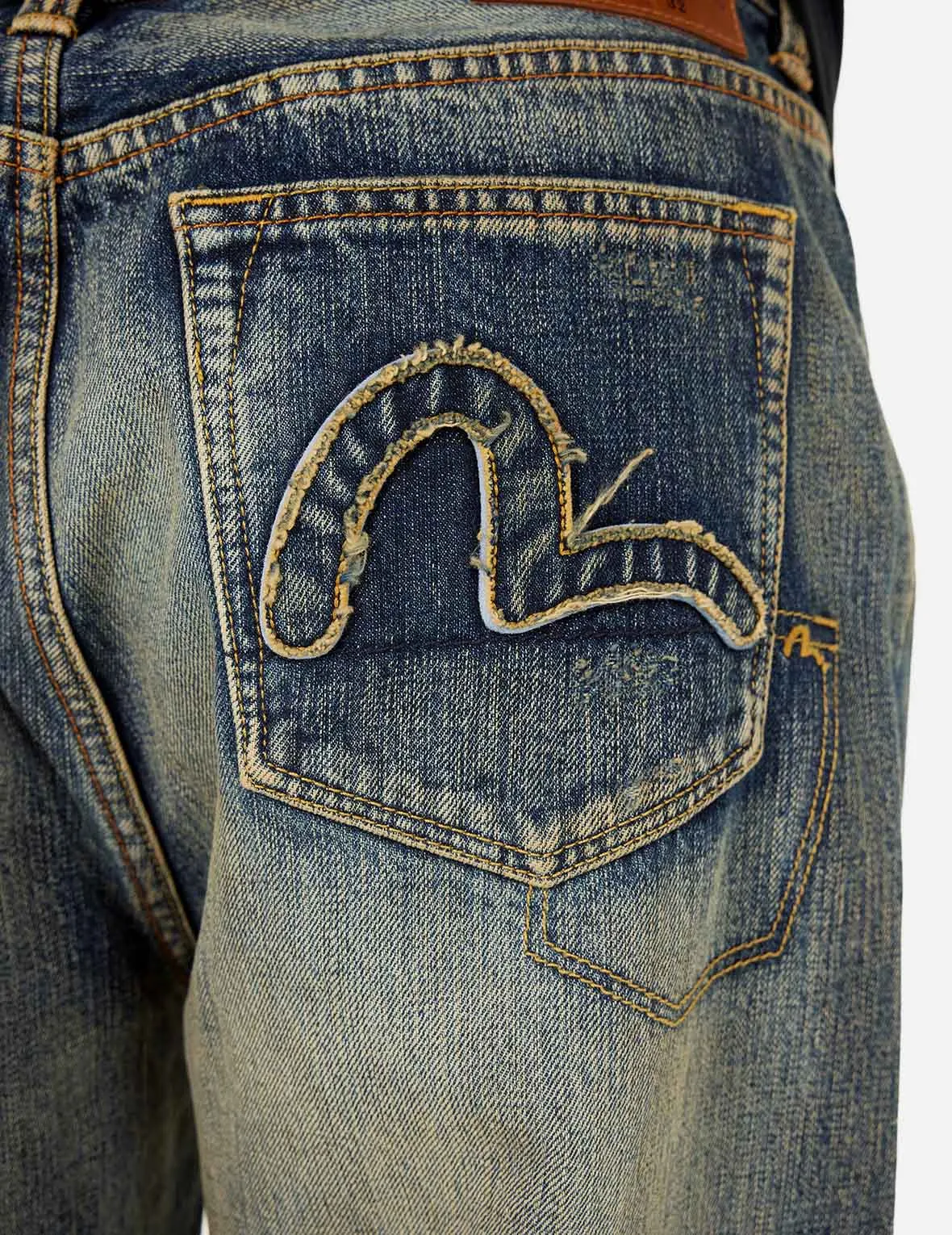 7-Pocket Design Vintage Washed Loose Fit Jeans #2038