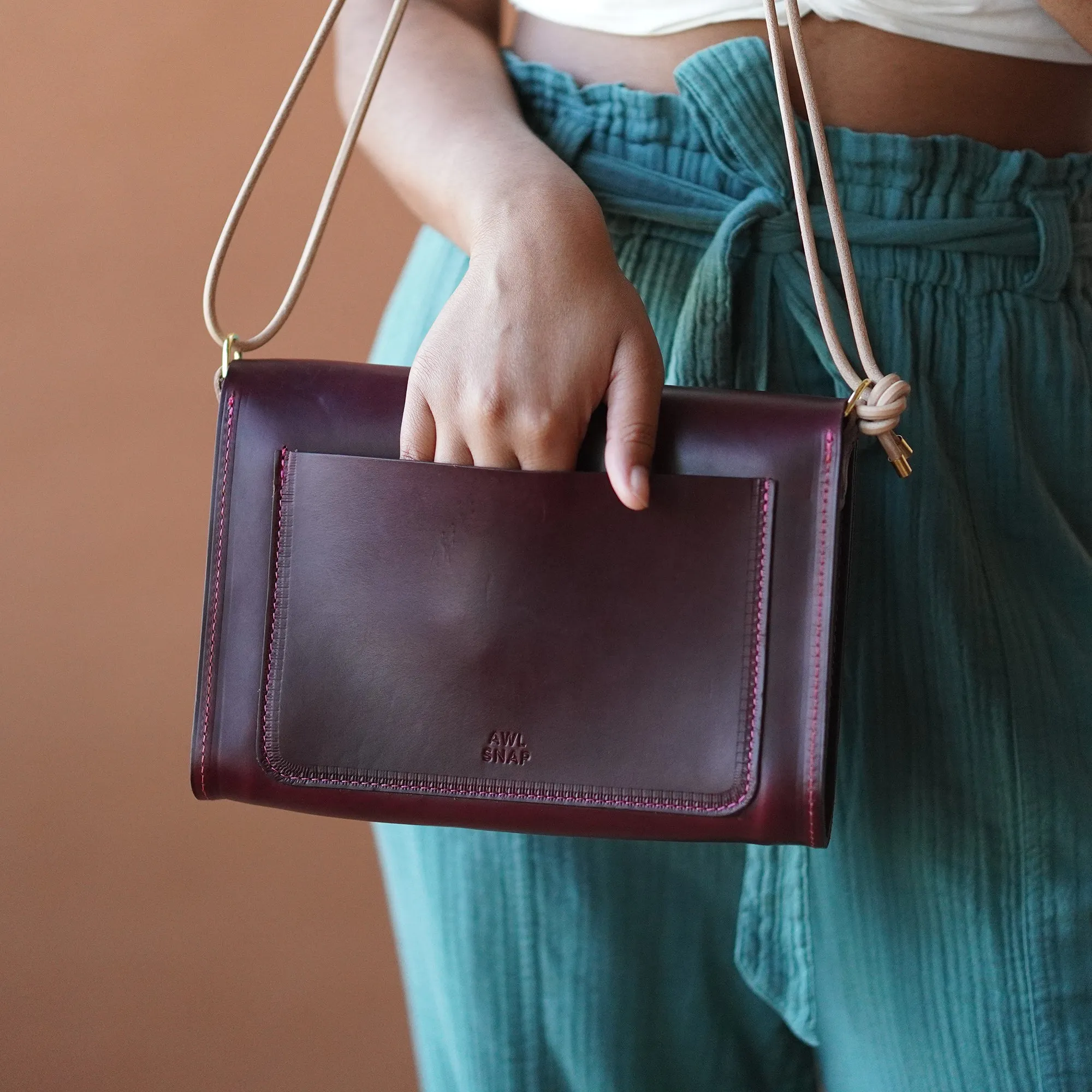 Adelaide Crossbody, Black Cherry