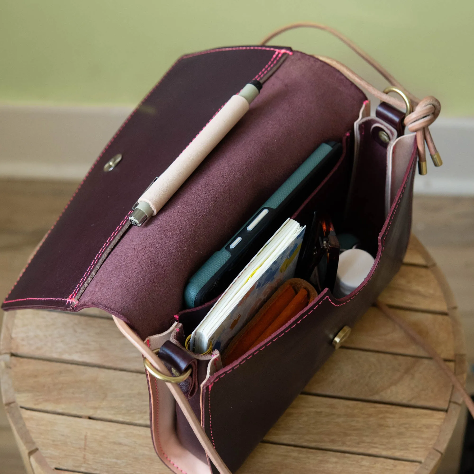 Adelaide Crossbody, Black Cherry