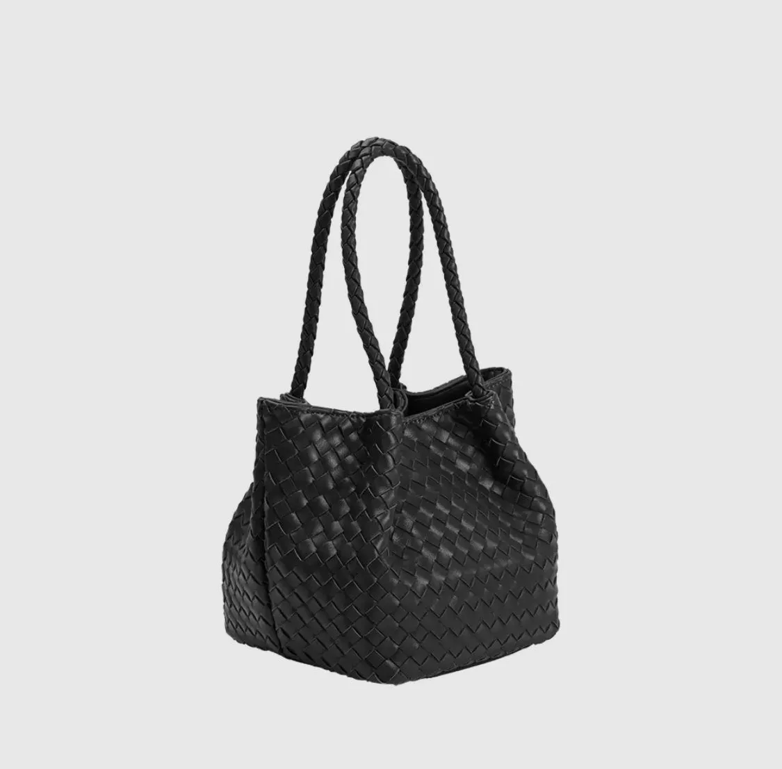 Anahi Black Vegan Top Handle Bag