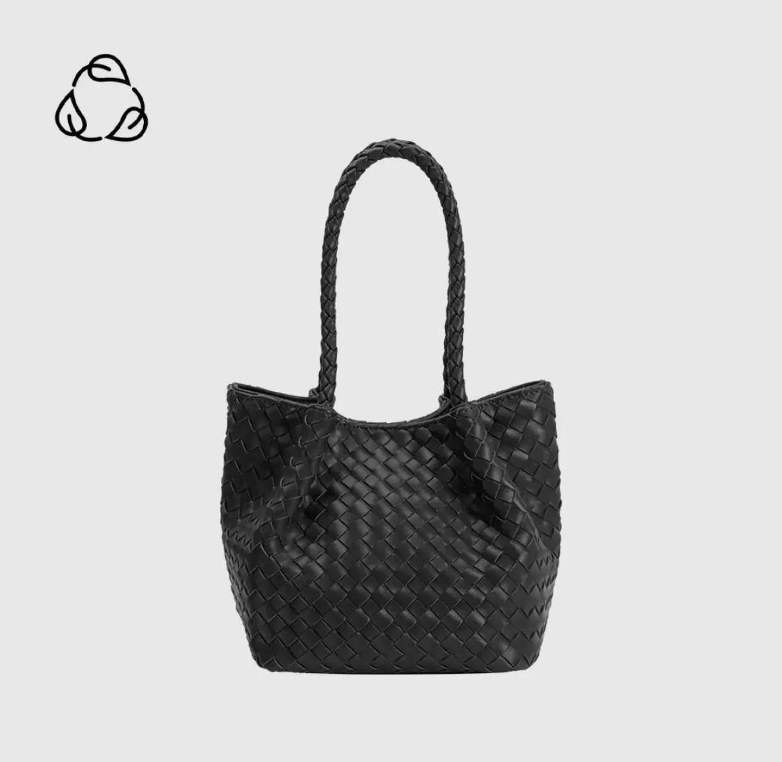 Anahi Black Vegan Top Handle Bag