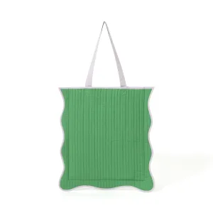 Bicolor Wave Tote Bag Green
