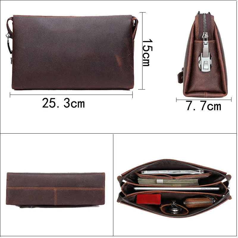 Black Angel European And American Fashion Leather Men's Clutch