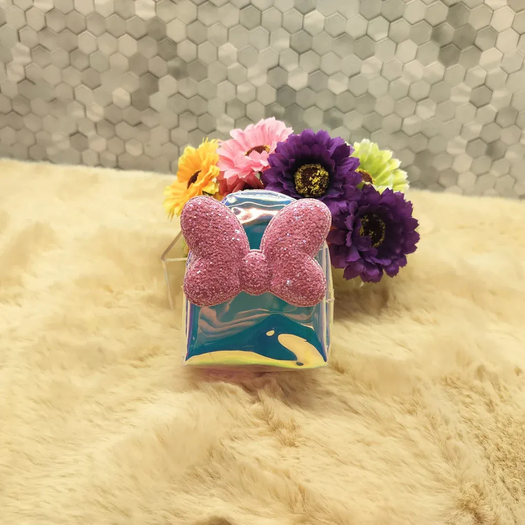 Bow Design Holographic Mini Coin Pouch (Random)(1pc)