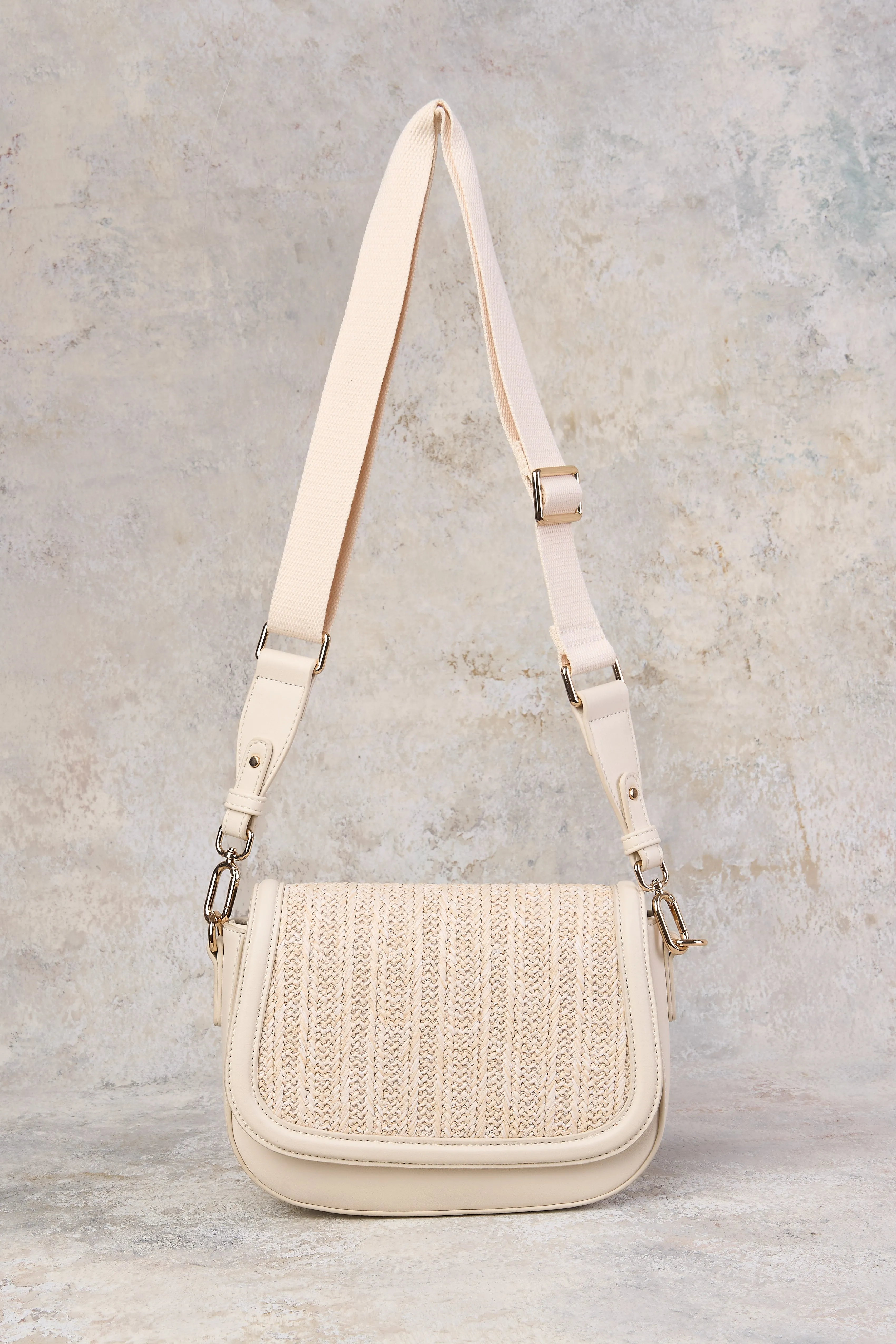 Chloe Woven Crossbody Bag - Birch