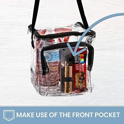 Clear Lunch Bag Stadium Approved, Lunch Box Shape, With Adjustable Strap