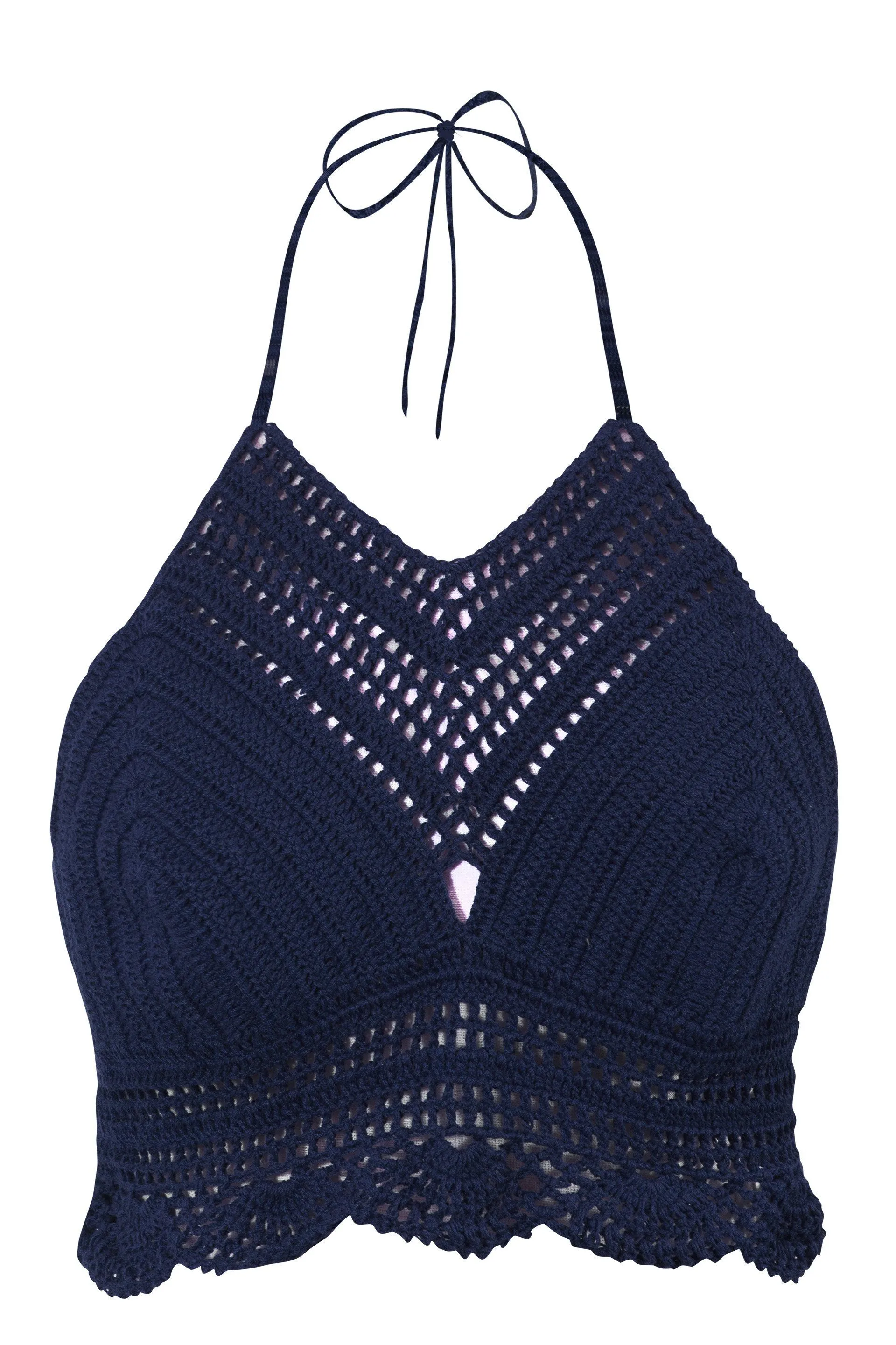 Crochet Bikini Top Halter Neck