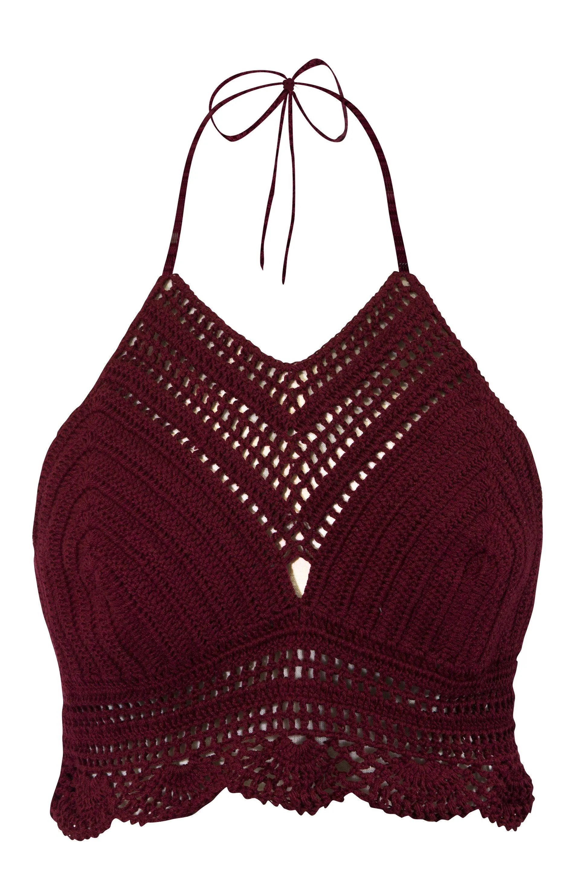 Crochet Bikini Top Halter Neck