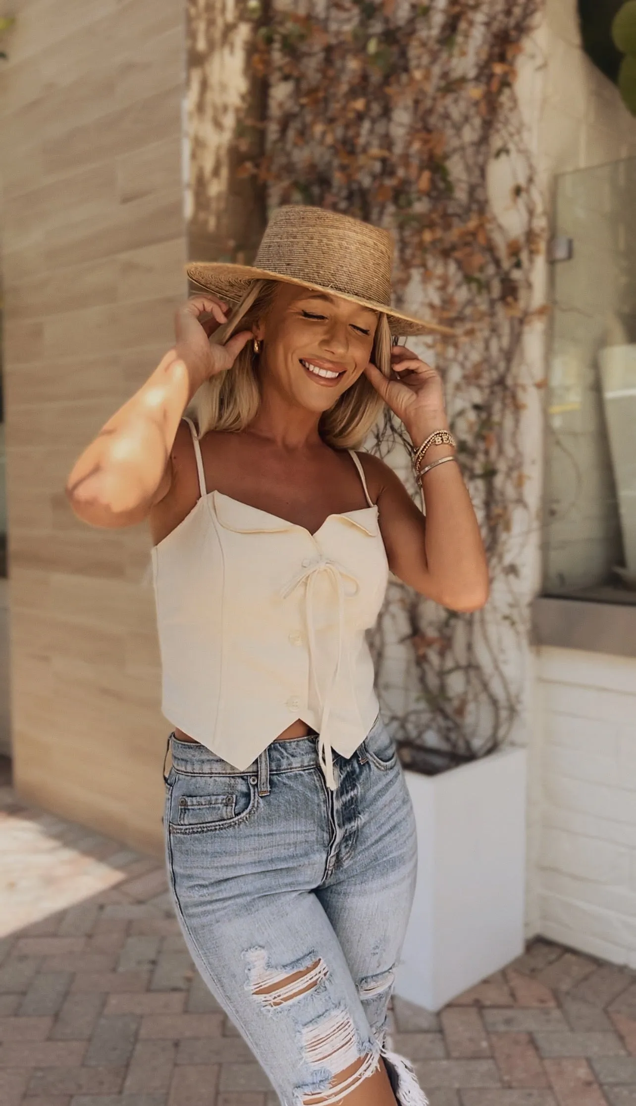 Farrah fold over tank