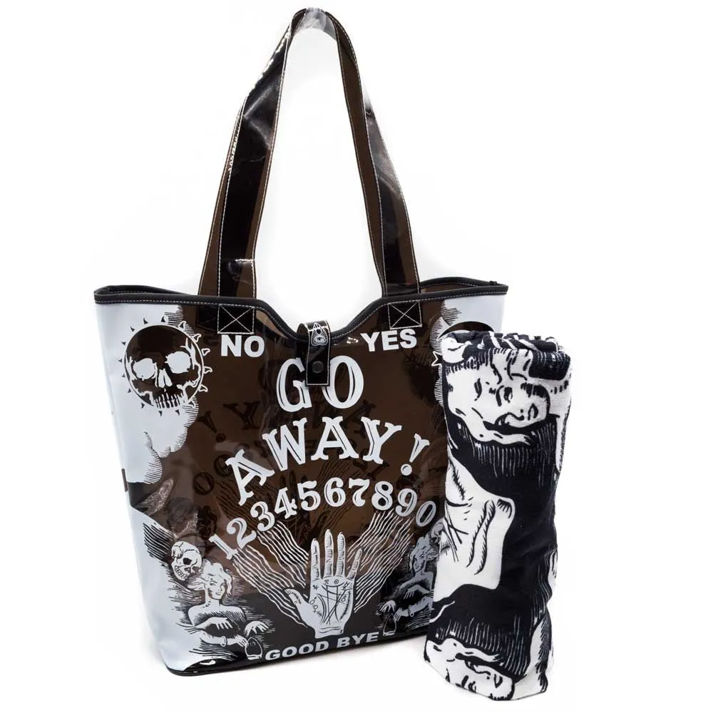 Go Away Ouija PVC Beach Tote