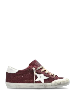 GOLDEN GOOSE SUPER STAR GLITTER BORDEAUX &  WHITE