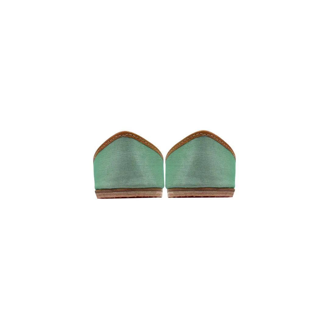 Handcrafted Sea Green Juttis