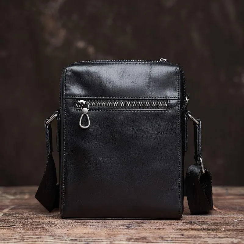 Handmade Men's Leather Shoulder Bag Simple