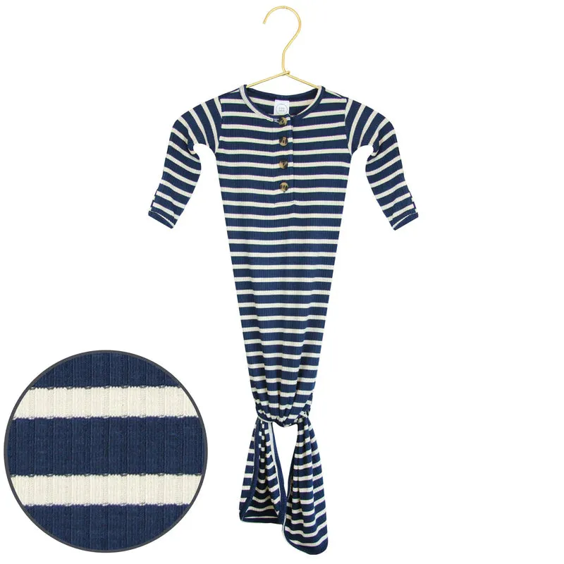 Jack Ribbed Knotted Gown - Newborn