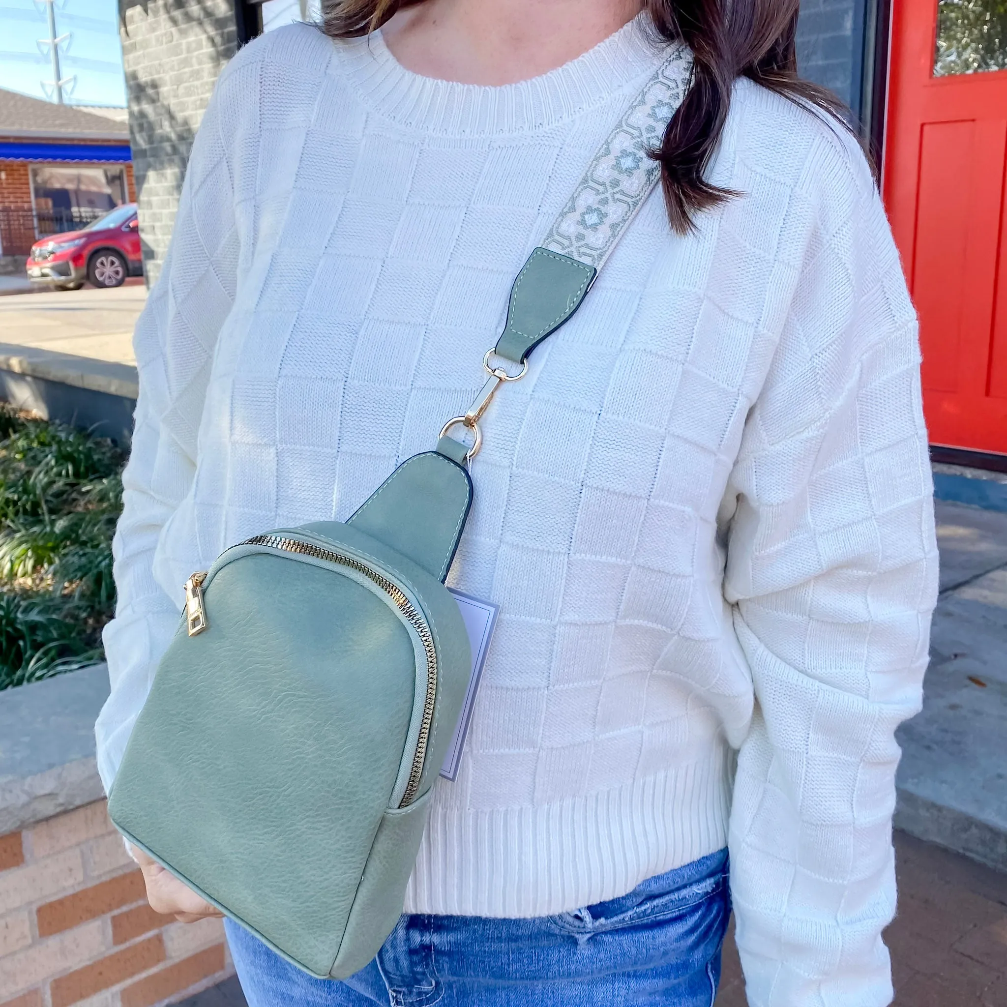 Jen & Co Ellen Crossbody Purse - Sage