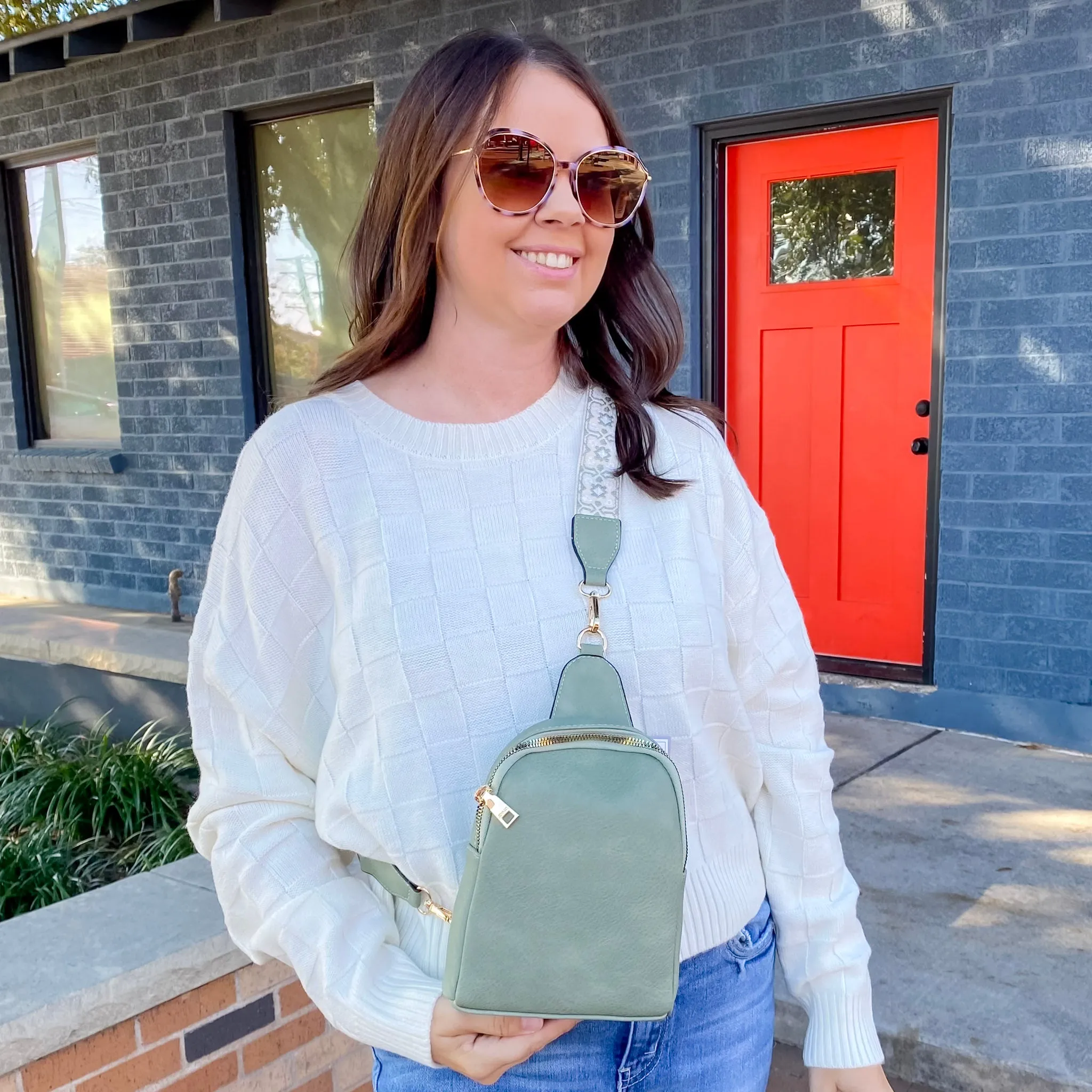 Jen & Co Ellen Crossbody Purse - Sage