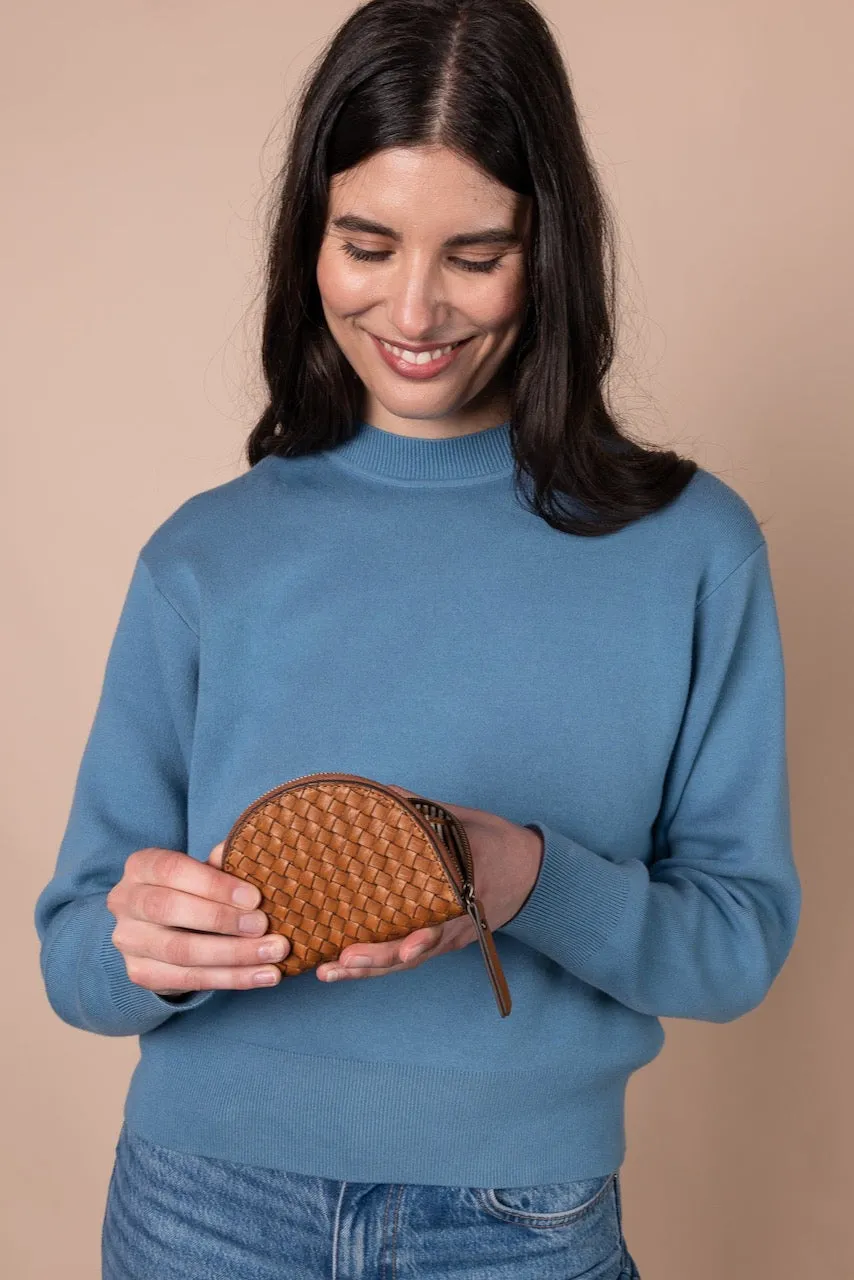 LAURA Mnzgeldbeutel woven classic leather