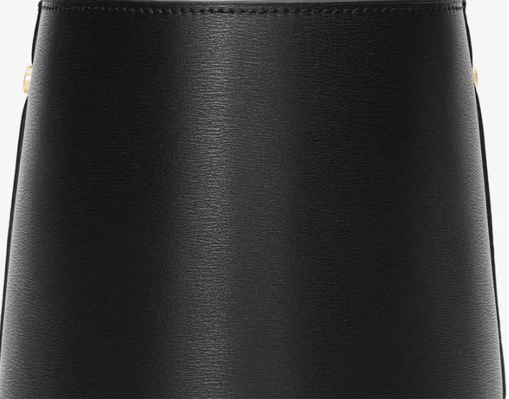 Leather bucket bag tote