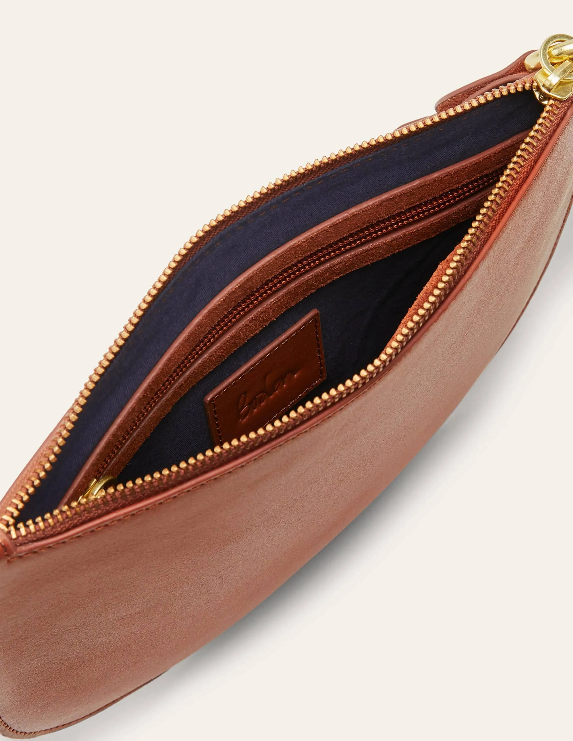 Link Detail Clutch Bag-Tan