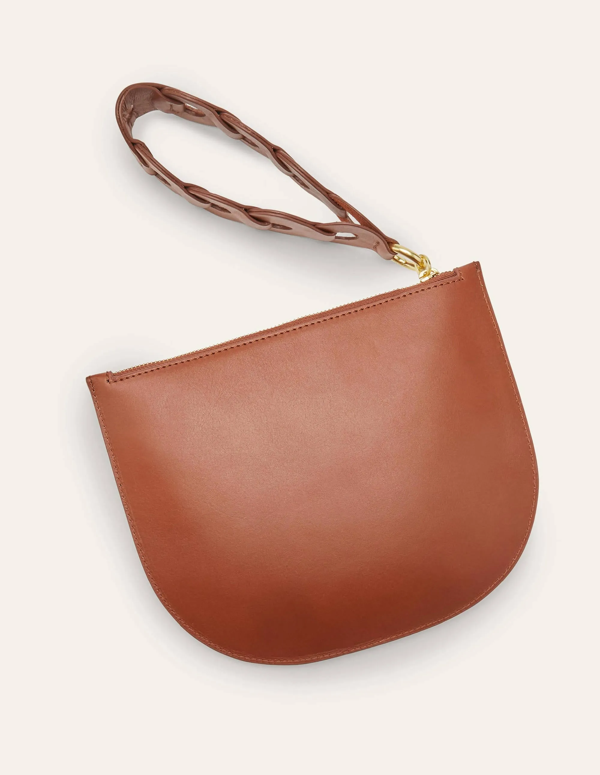 Link Detail Clutch Bag-Tan