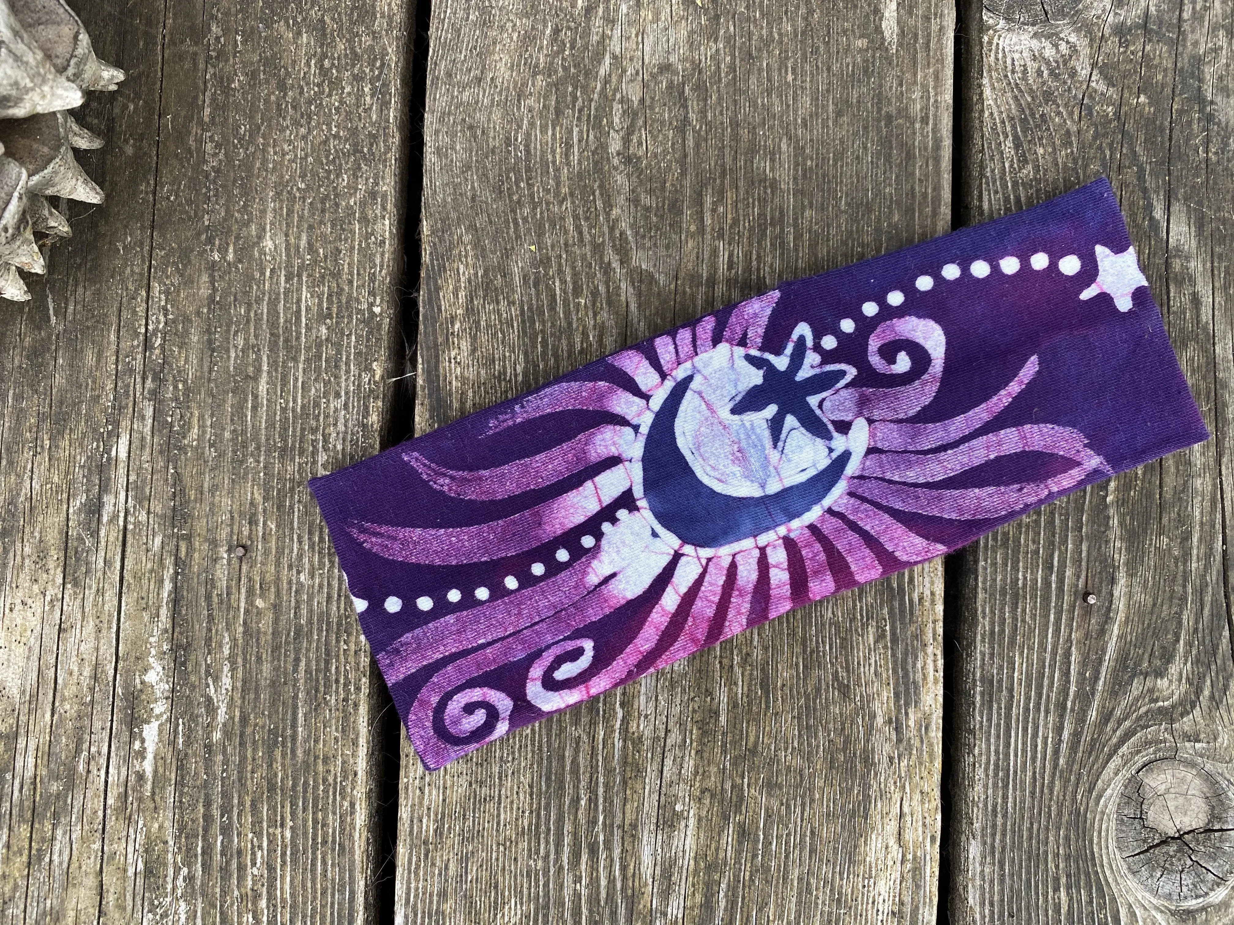 Magenta Moon Fold Over Headband