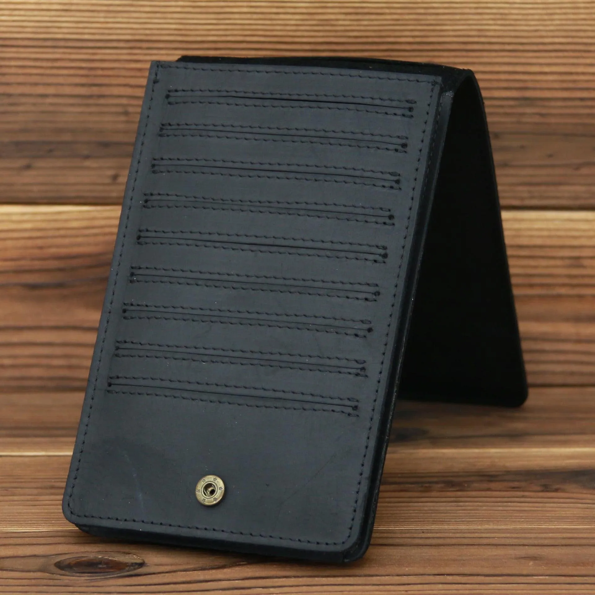 Men's Simple Leather Long Phone Bag