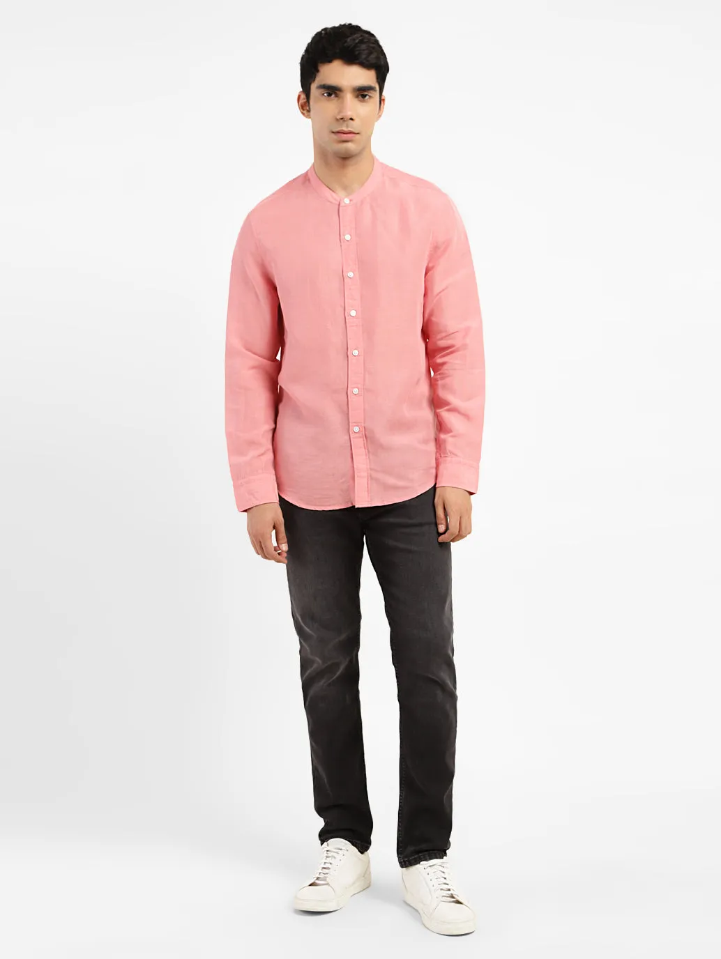 Men's Solid Slim Fit Linen Shirt