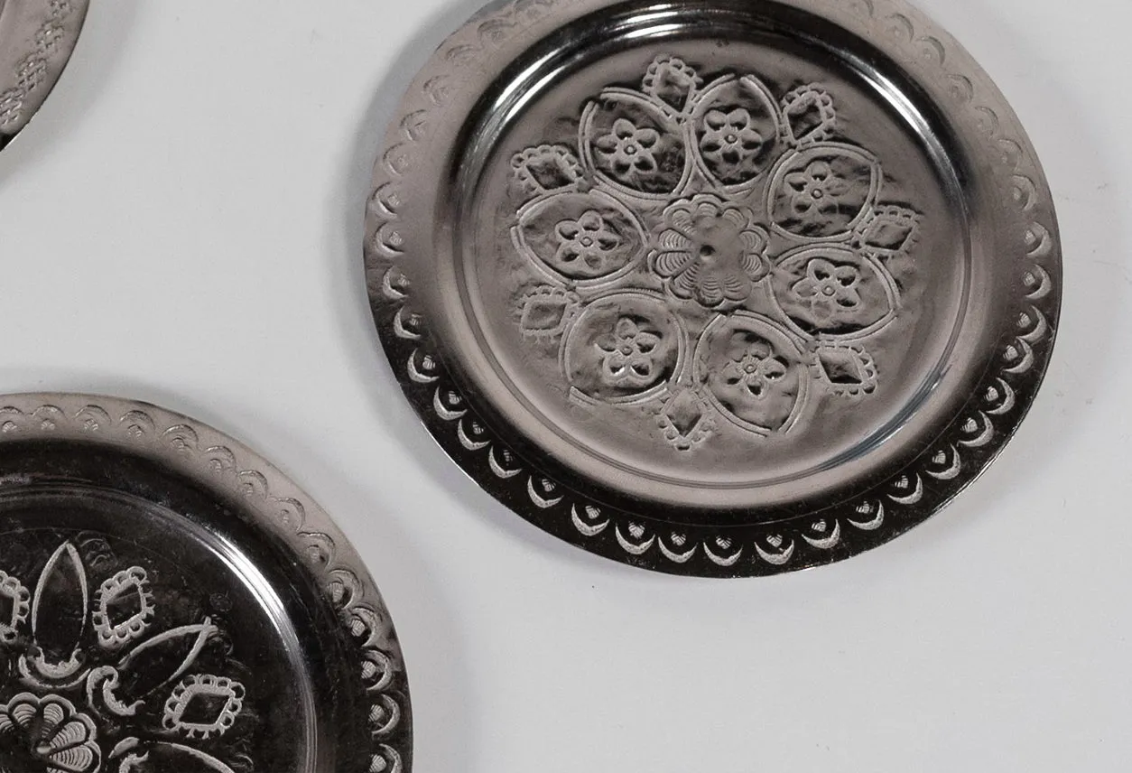 Moroccan Berber Silver Coasters-Set of 4