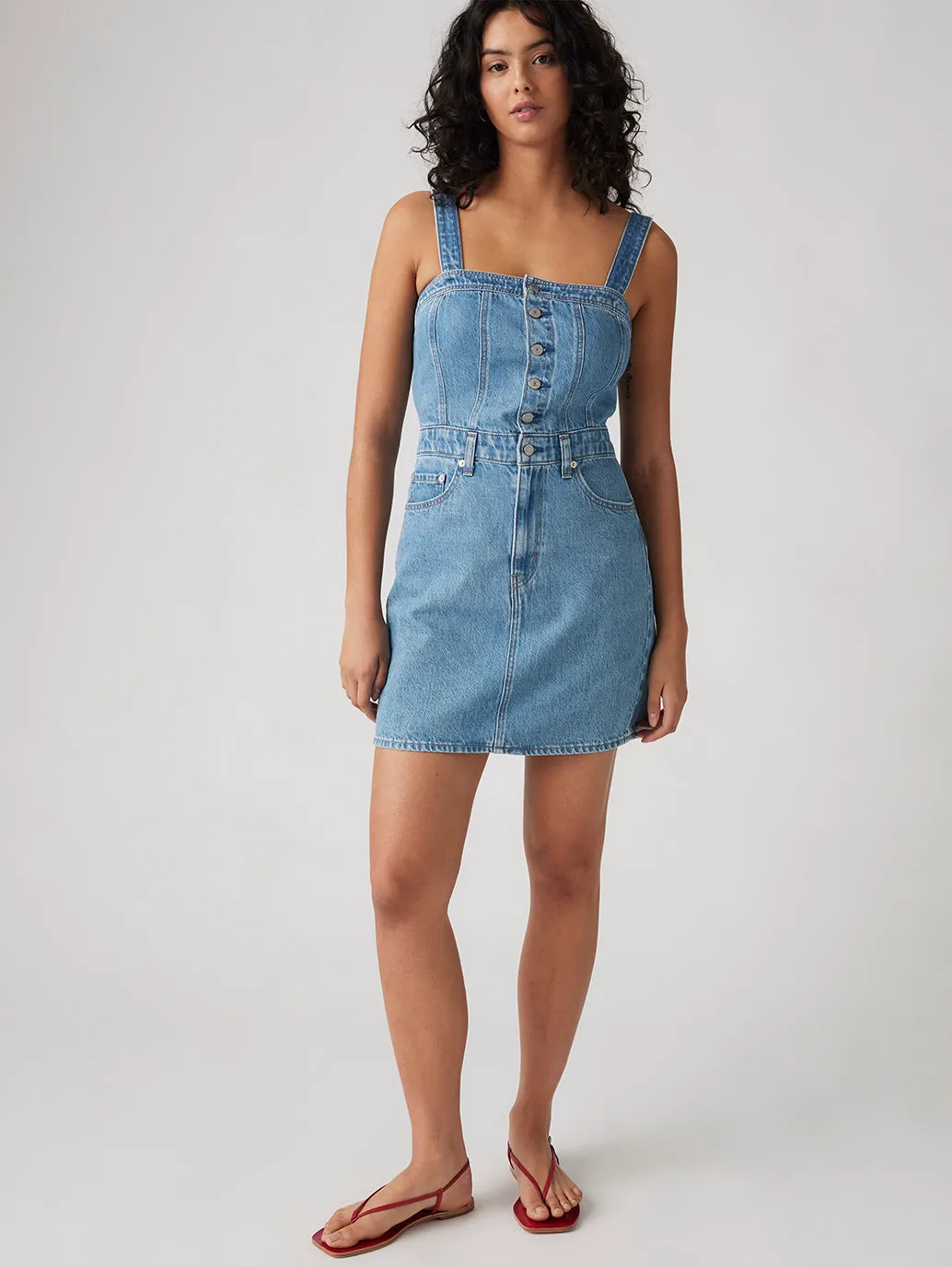 Women's Solid Light Blue Dress