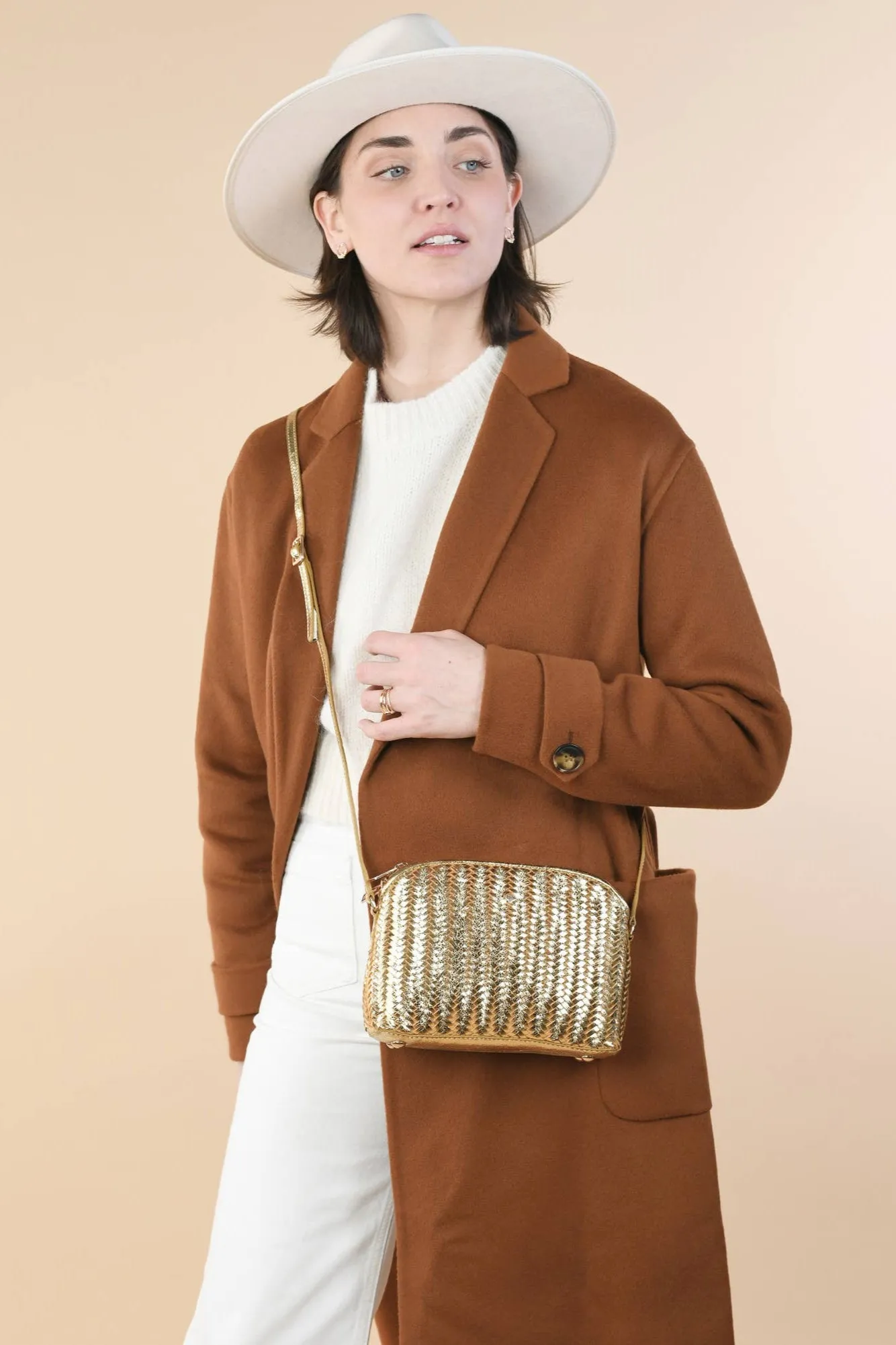 WOVEN LEATHER BAG MIA